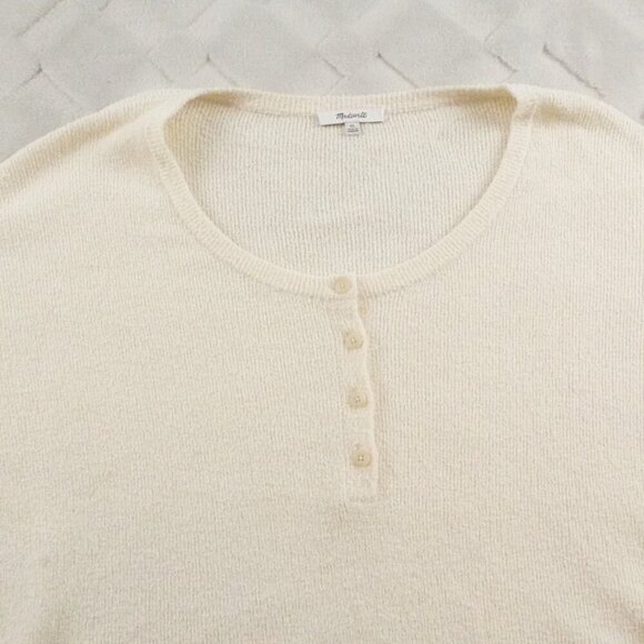 Madewell Cream Sweater with Rainbow Stripes - Picture 3 of 10